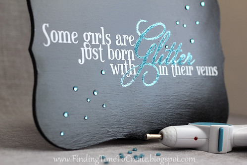 Glitter and vinyl closeup