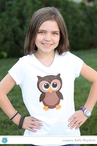 Multi Layer Stencil Owl Shirt