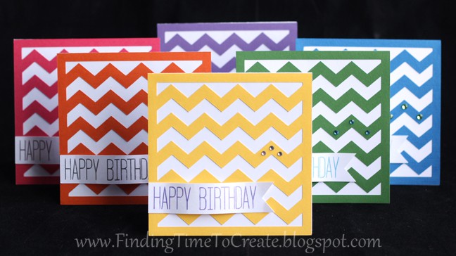 Chevron Birthday Cards