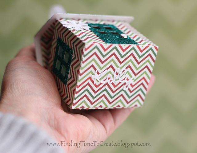 House Ornaments - delicate name cutout applied to house base