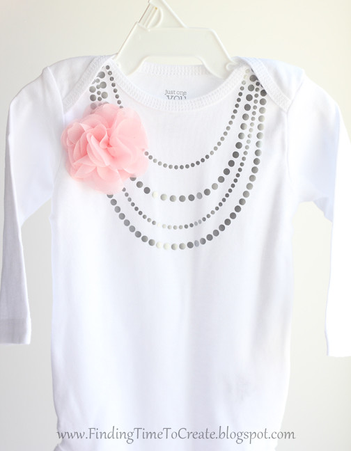 Baby necklace onesie 2