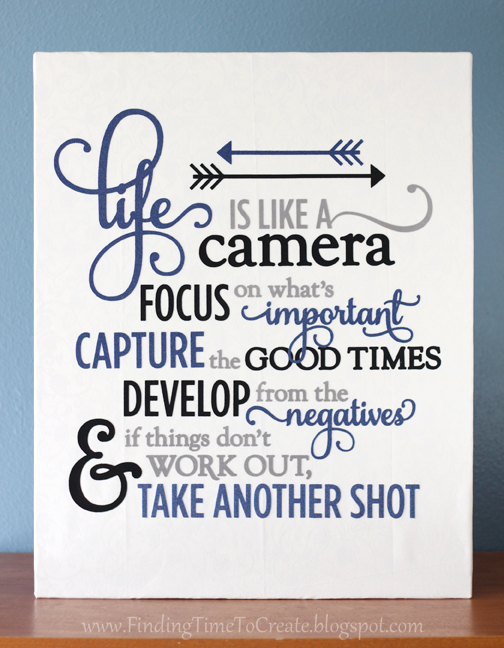 Life is Like a Camera wall decor by Kelly Wayment