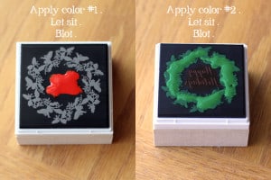 Apply multiple colors to Mint stamp