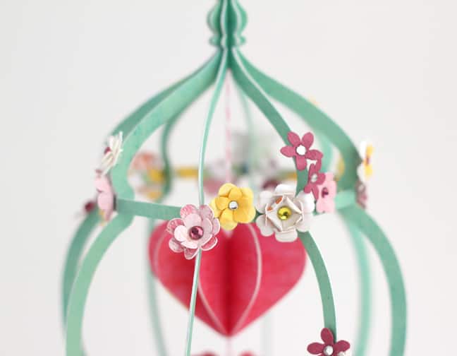 Bird Cage Valentines Decor - Silhouette CAMEO paper crafts