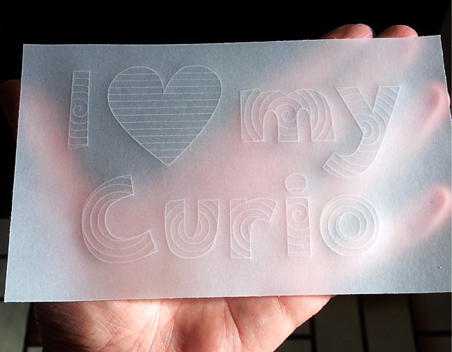 Curio emboss vellum