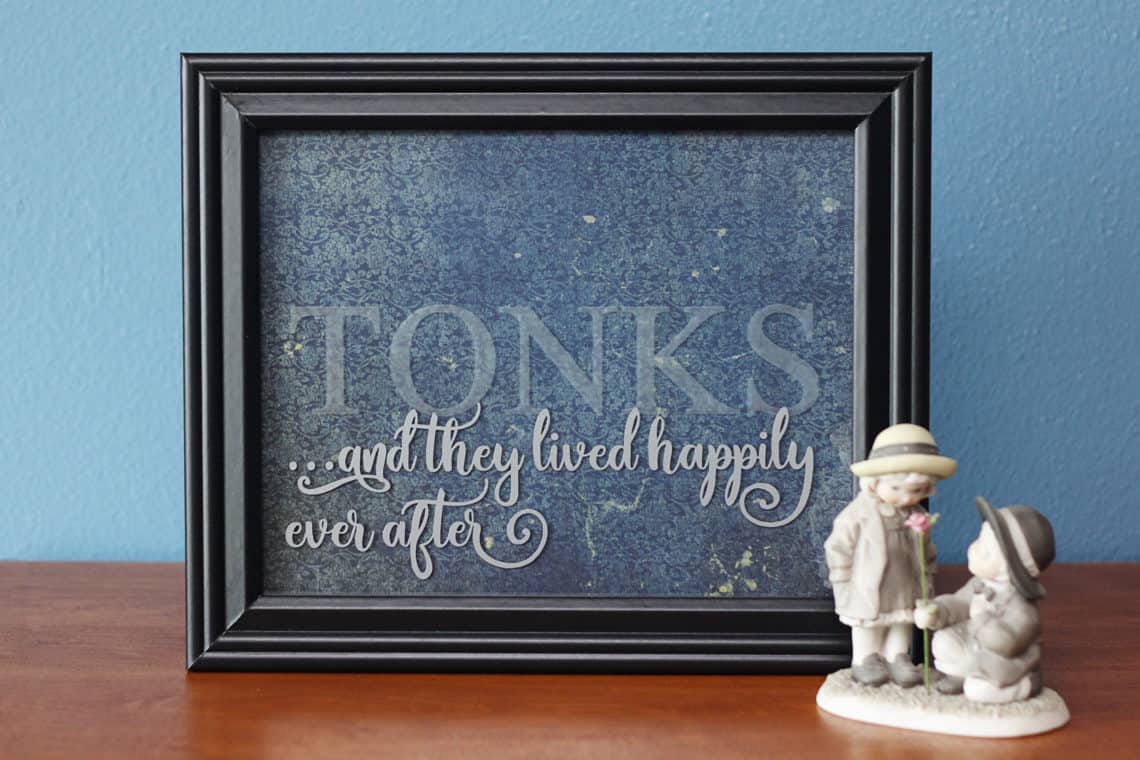 Etched Glass Wedding Frame