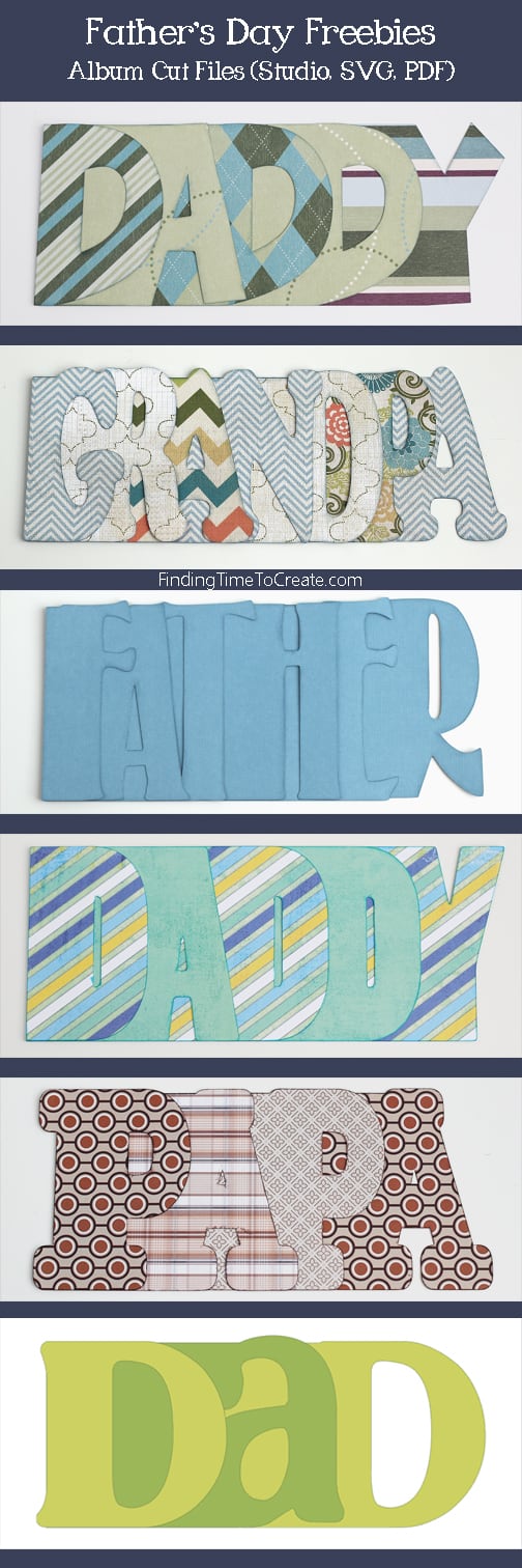 Father’s Day Word Albums {Free Cut Files}