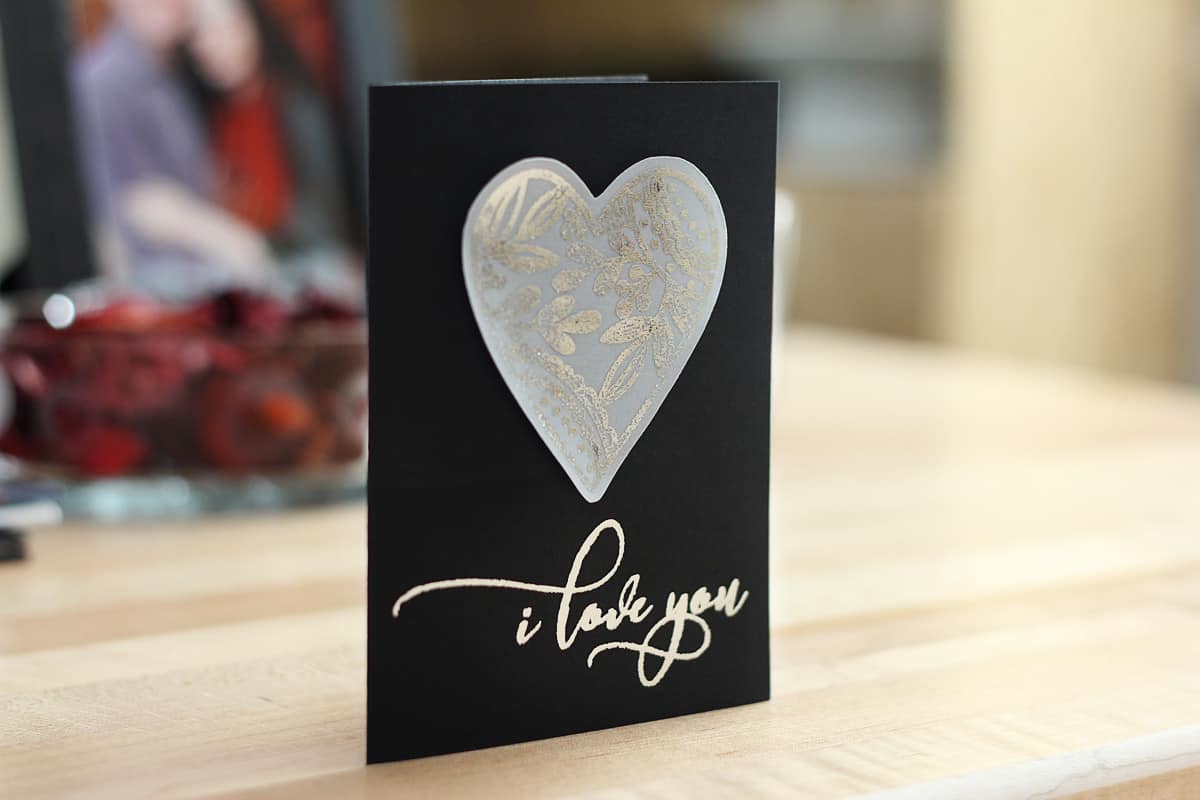 Foil I Love You Card