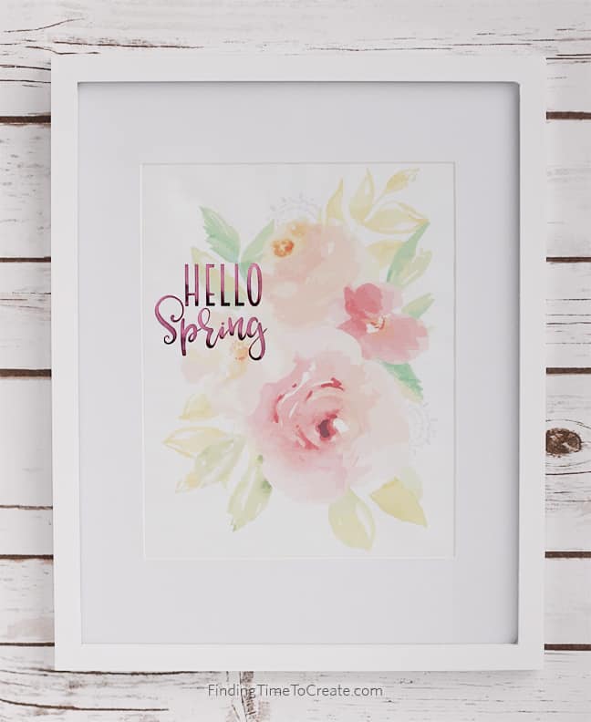 Print & Cut Watercolor Décor With Foil