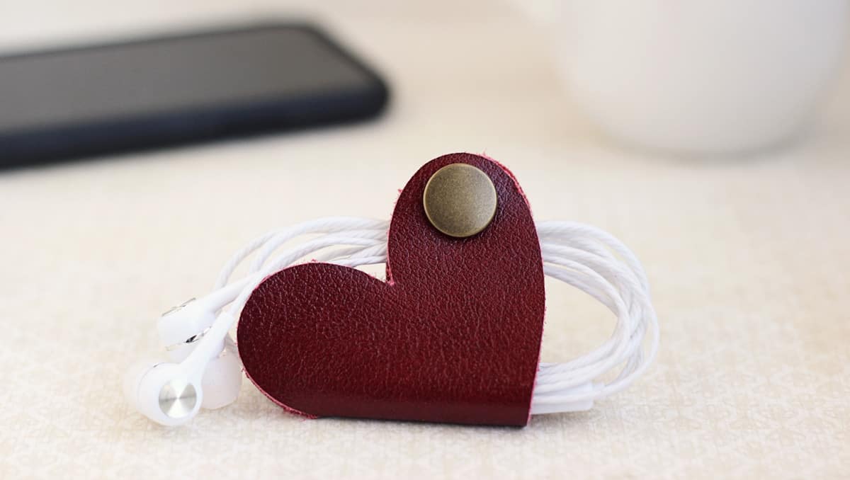 DIY Leather Earbud Holder