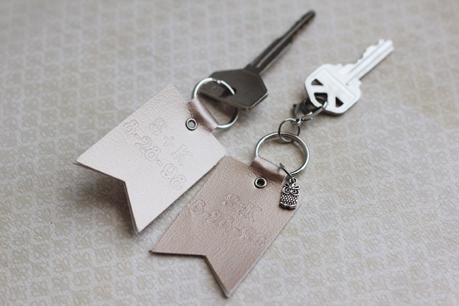 DIY embossed key chains