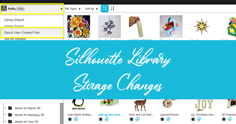 Silhouette Library Storage Changes