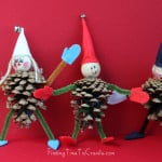 Pinecone elves cut with PDF imported into Silhouette Studio