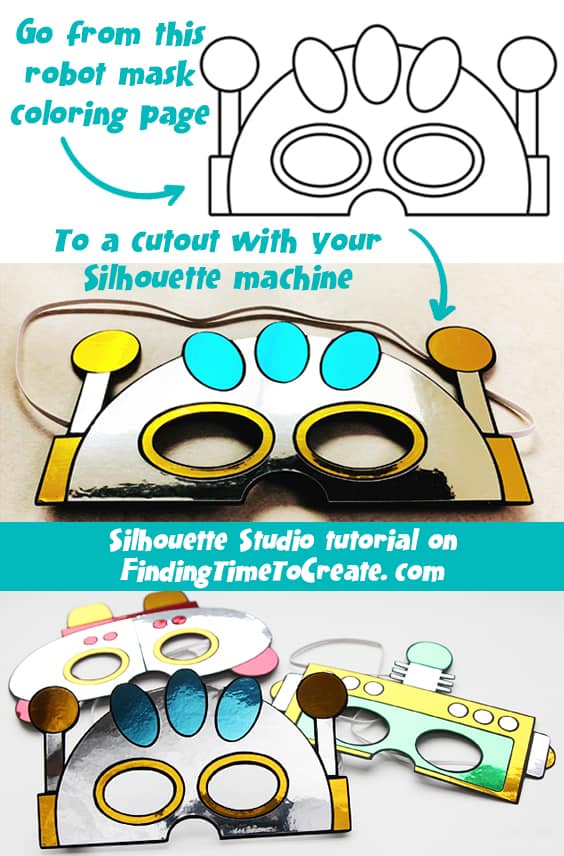 Robot Mask How-to in Silhouette Studio | Finding Time To Create
