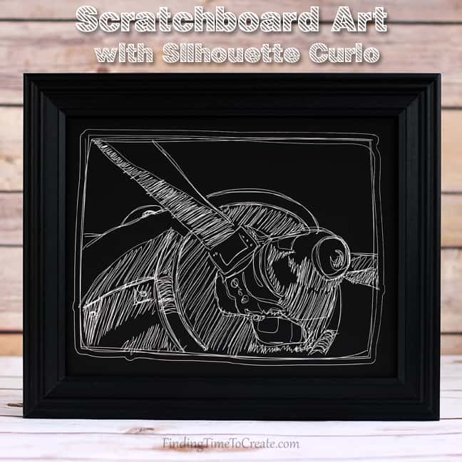Scratchboard Airplane Curio Art | FInding Time To Create