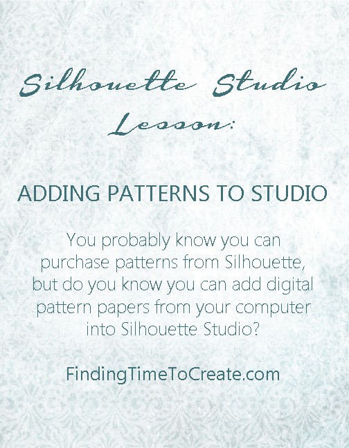 Adding Patterns to Silhouette Studio