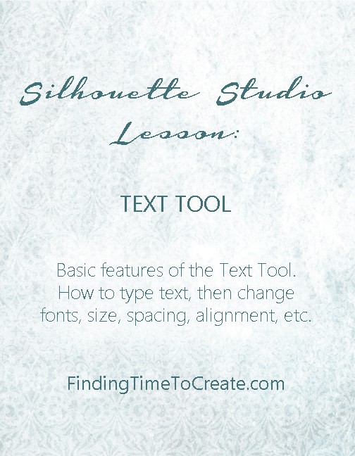 Silhouette Lesson: Text Tool