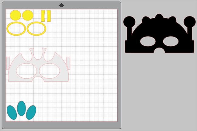Robot mask layout on mat