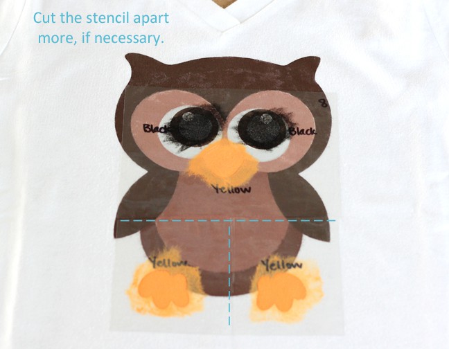 Multi layer stencil DIY shirt