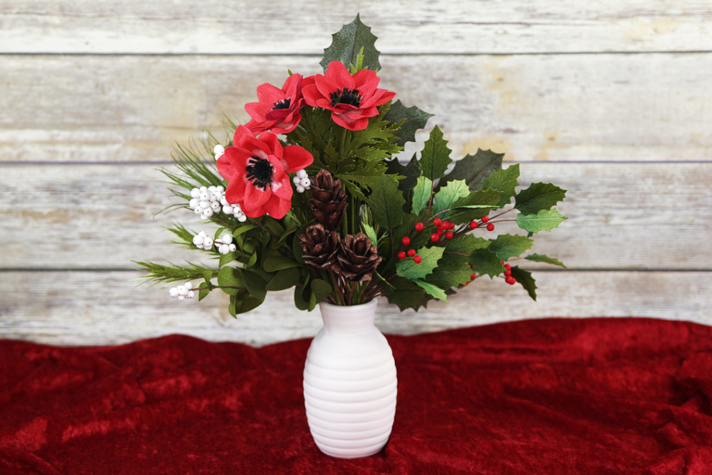 Crepe paper holiday flowers